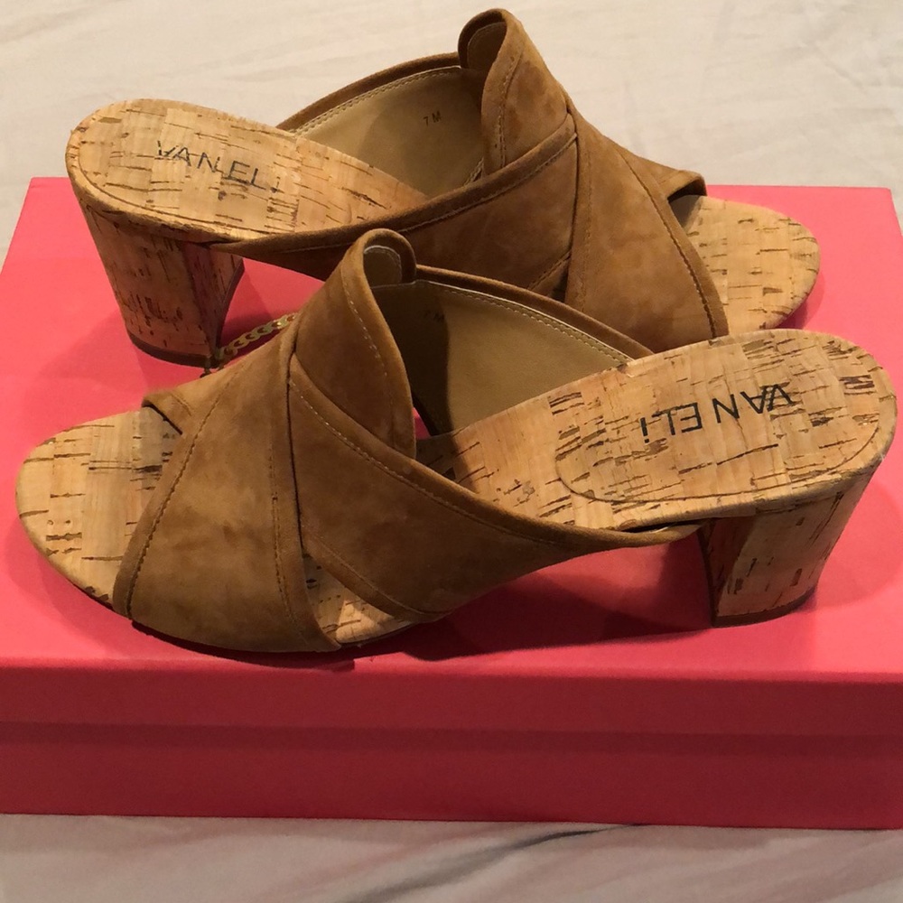 Van Eli MERANA suede cork heel sandal